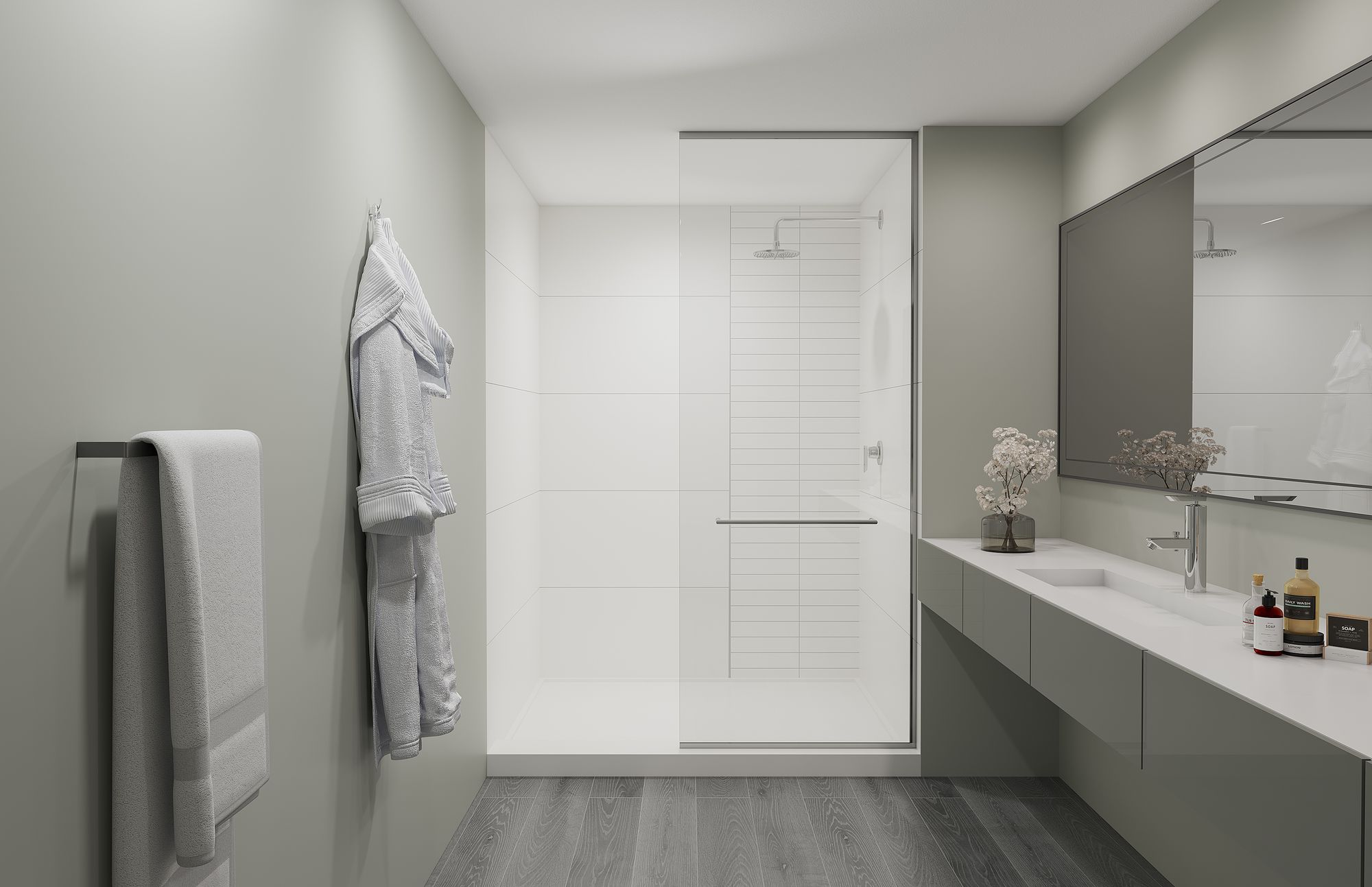 Coordinated bathroom finishes