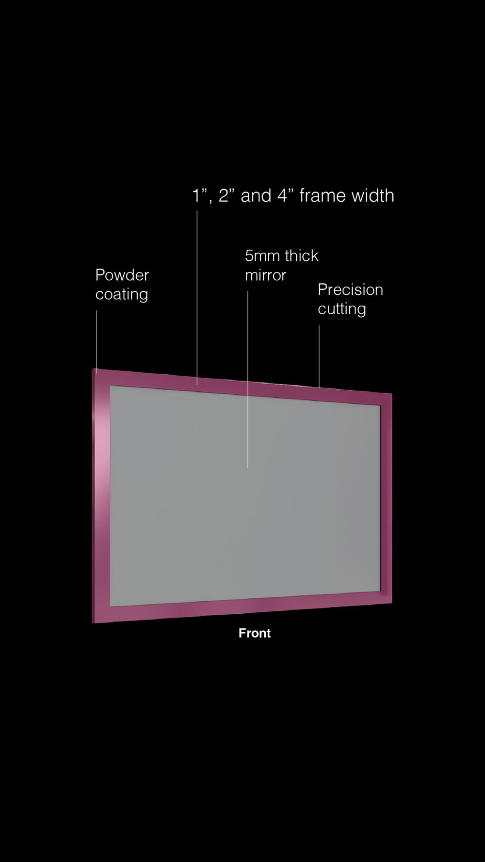 Framed Mirror — product feature illustration 1
