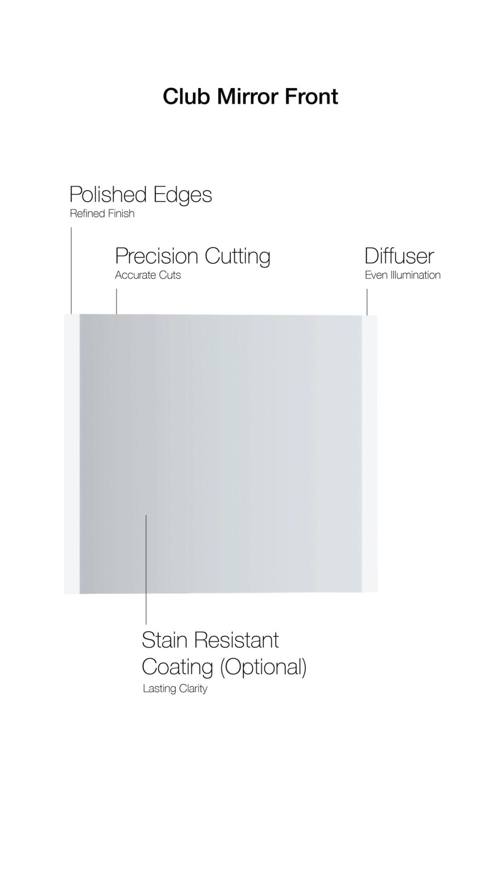 LED Mirror: Club Series, CLUB MIRROR FRONT